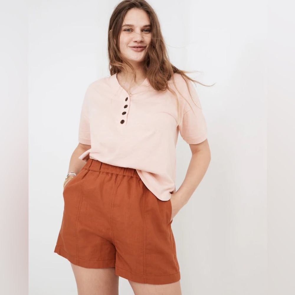 Madewell Brown Elastic Waist Shorts